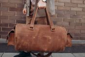 Велика дорожня сумка Бізон з натуральної шкіри