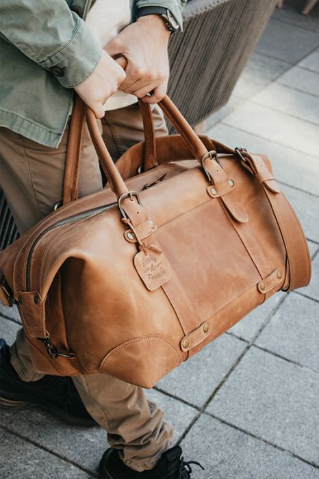 Дорожня сумка Кембрідж з натуральної телячої шкіри