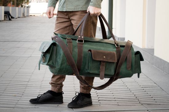 Шкіряна дорожня сумка Бізон