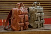 Шкіряний чоловічий рюкзак у вінтажному стилі