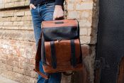 Кожаный мужской рюкзак