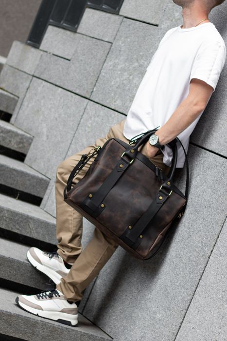 Brown StyleMen men's bag for 16-inch MacBook