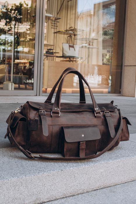 Спортивна сумка Бізон зі шкіри Crazy Horse