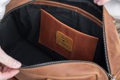 Roomy men's leather bag Buffett for laptop and belongings