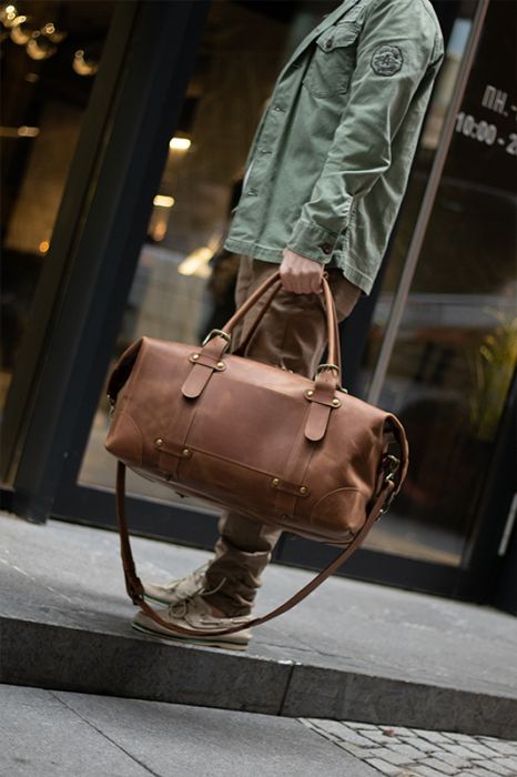 Спортивна сумка шкіряна Кембридж ручної роботи