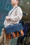 Шкіряний чоловічий портфель Бронкс у стилі кежуал