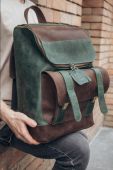 Шкіряний рюкзак Каліфорнія унісекс середнього розміру
