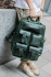 Spacious Jacob backpack made of genuine green leather